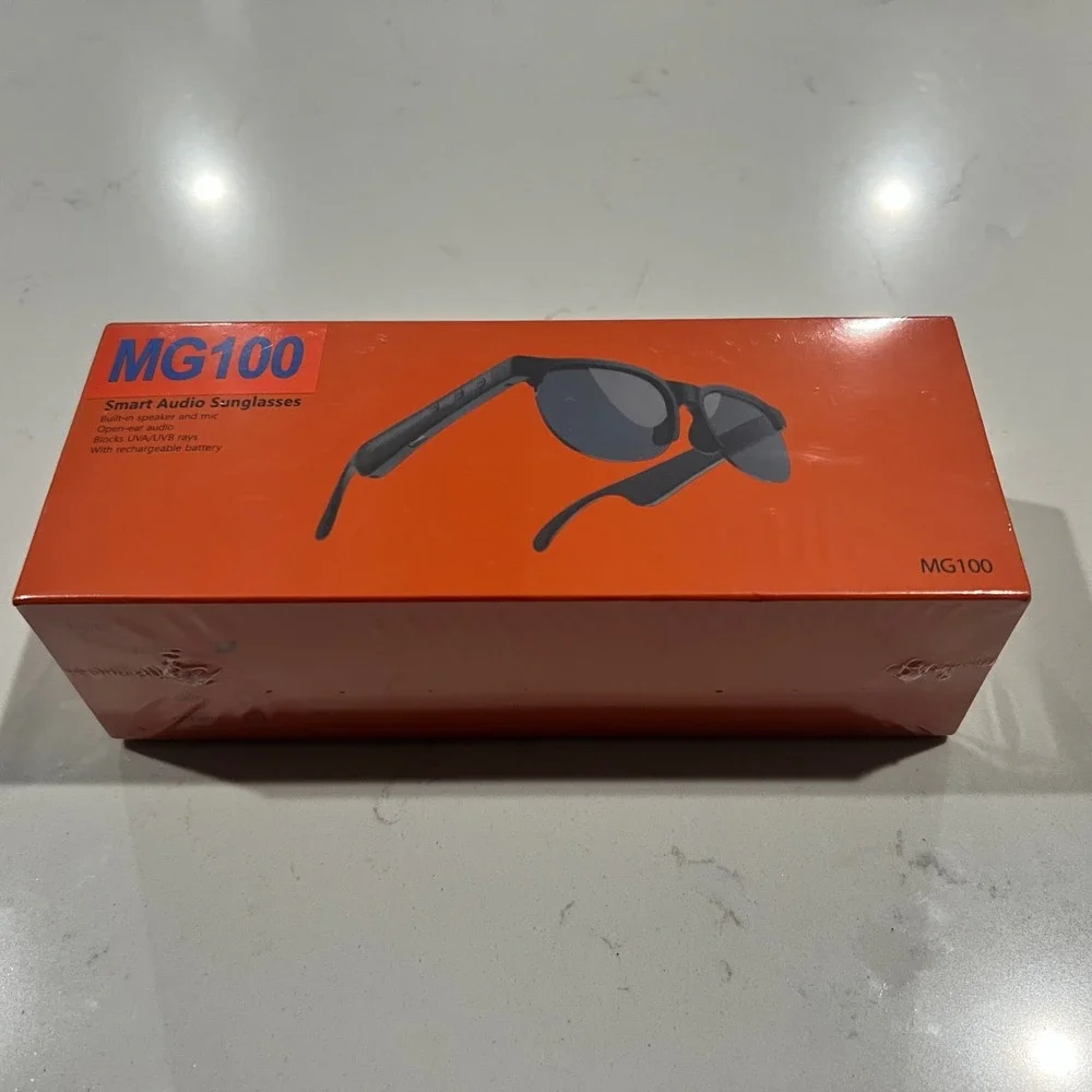 MG100 Smart Audio Sunglasses Bluetooth V5.3 Open-Ear Music Glasses Black